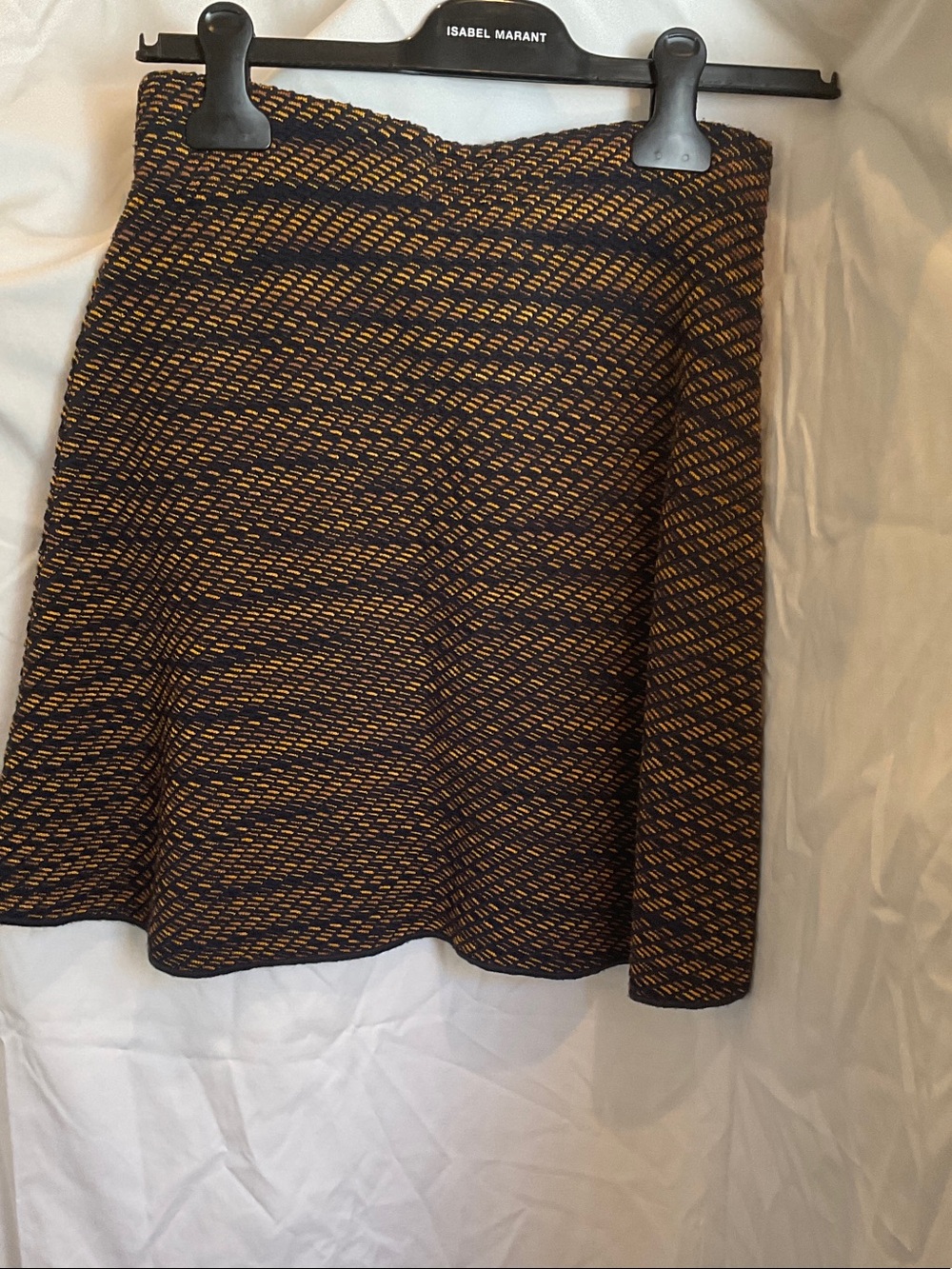 Missoni Navy and Gold Textured A-Line Skirt